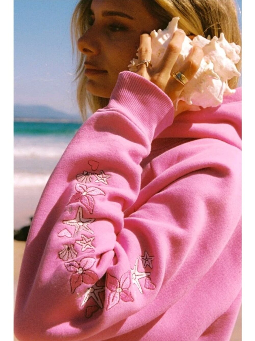 Pink Palm Puff Under The Sea Disney Ariel Pink Hoodie - Picture 6 of 11